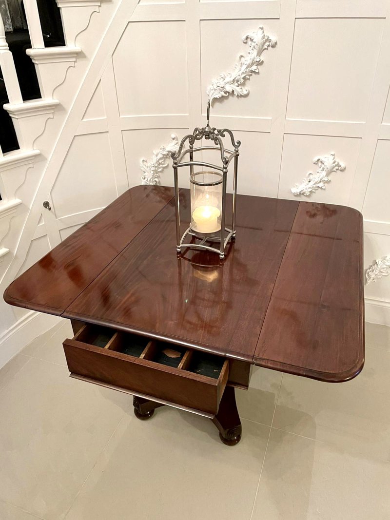 Antique Victorian Mahogany Pedestal Centre Table - Image 6